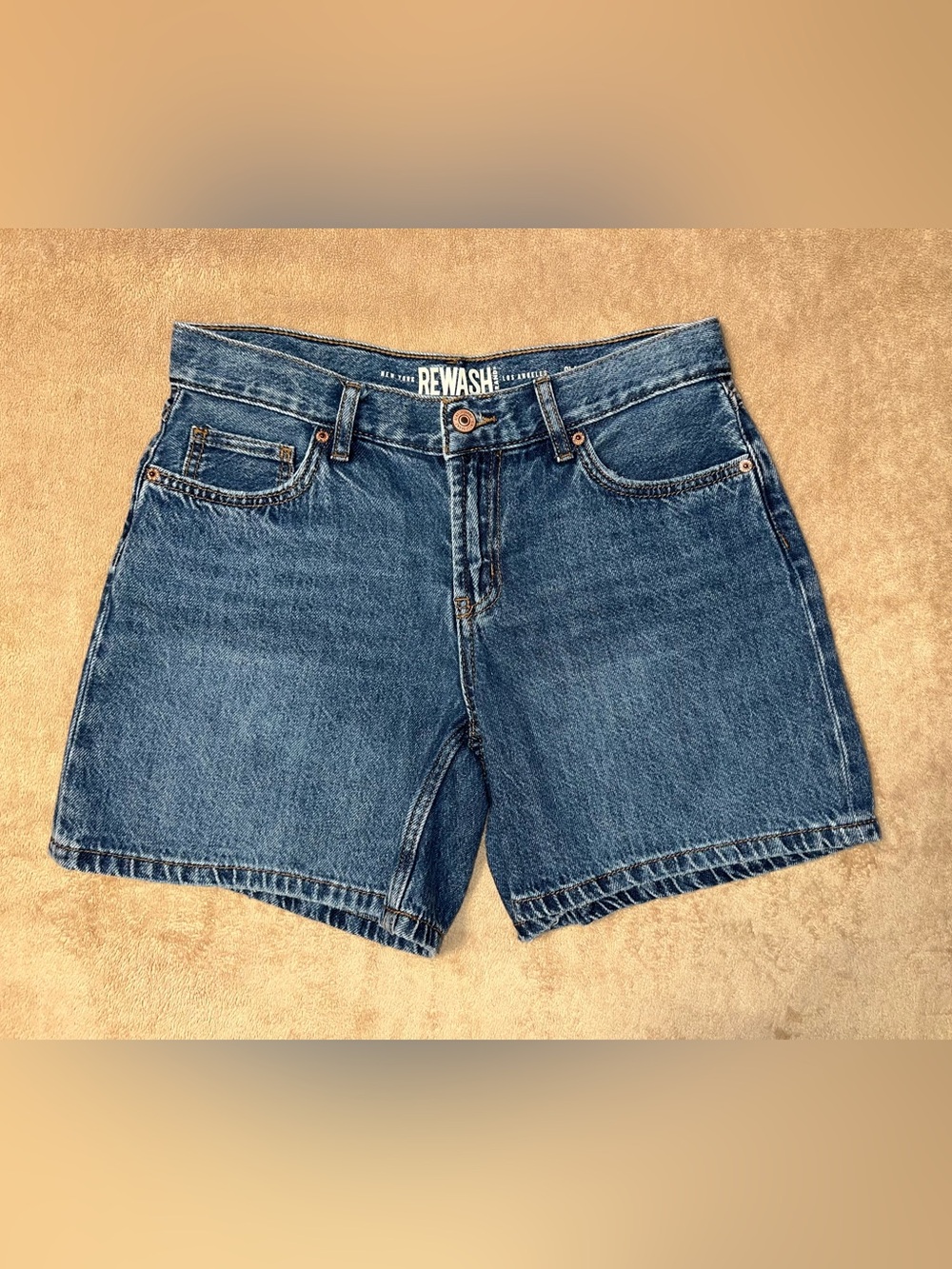 Rewash Classic Blue Denim Cutoff Shorts